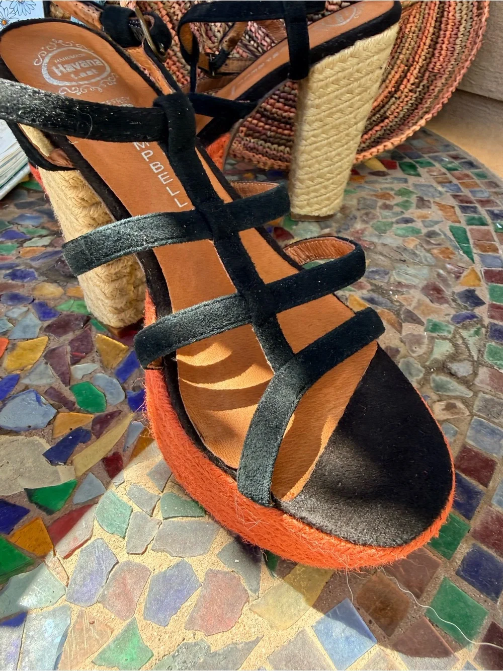 New JCambells collabs  Suede ropes SEXY Strappy Platforms  Espadrille 7